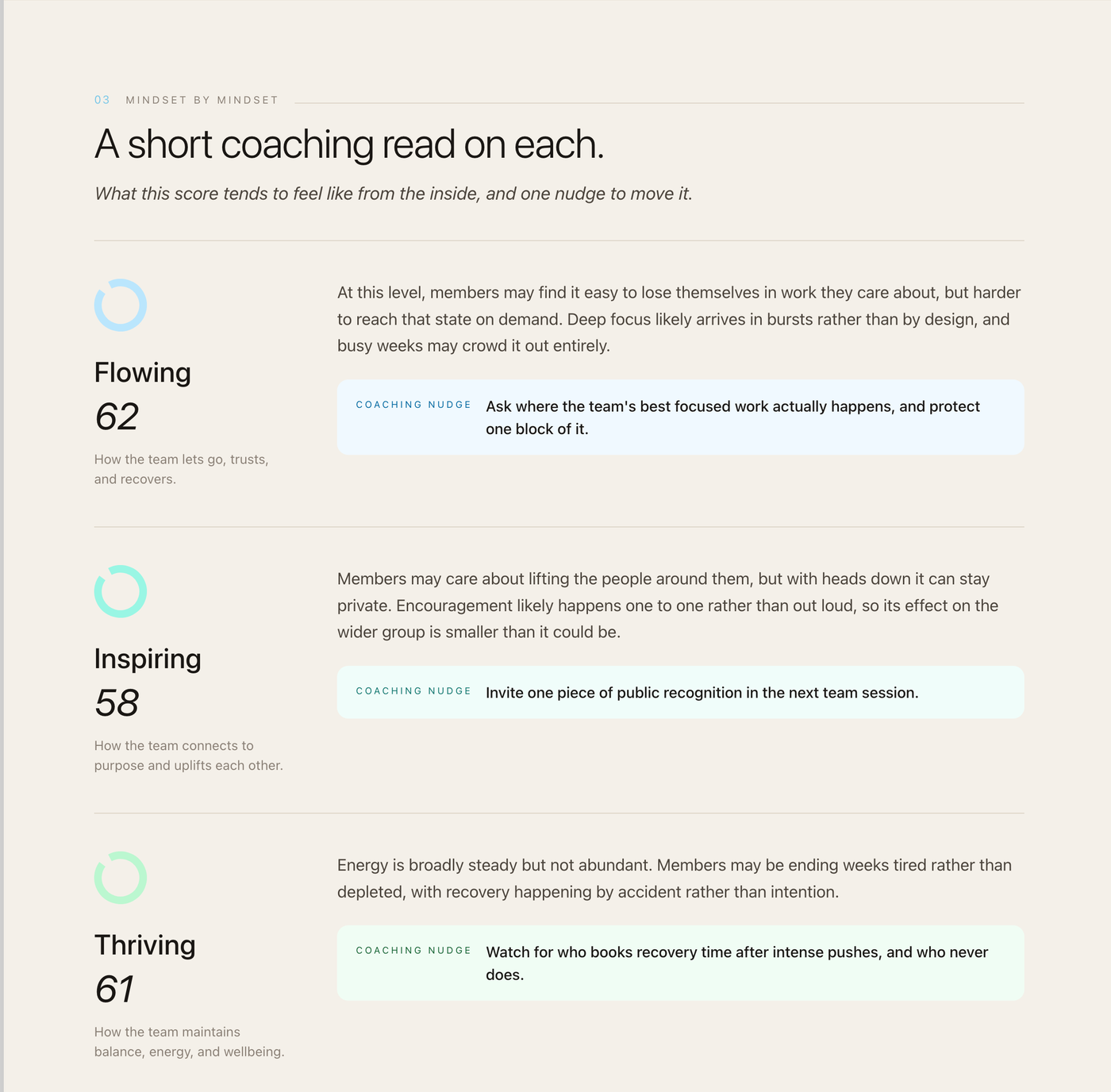 Mindset by mindset coaching reads from a team report